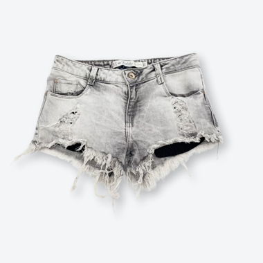 Grauer Jeans-shorts in Gr. S