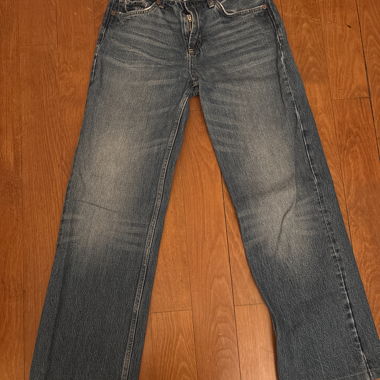 Jean droit taille mi-haute