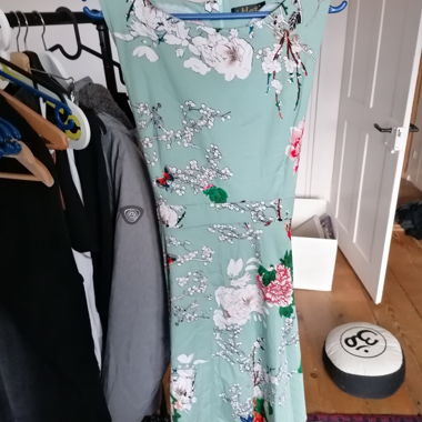 Mint Floral Dress