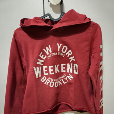Sweat à capuche rouge C&A 
