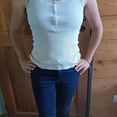 White ribbed tank top