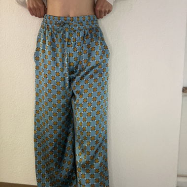 Stoffhose von zara, türkis, gr s