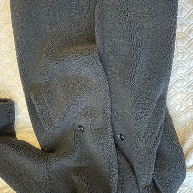 Bershka Teddy Mantel grau