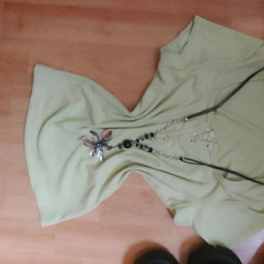 Haut vert vintage décolleté 