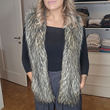 Fake fur weste gr 36