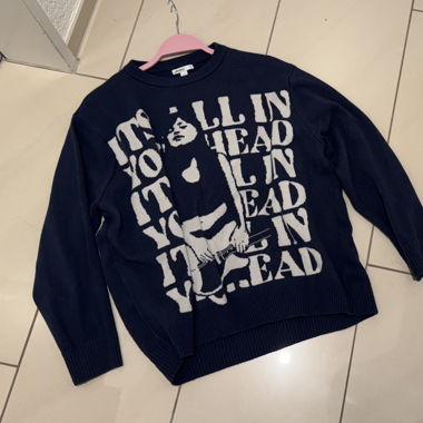 Grafik-Strickpullover