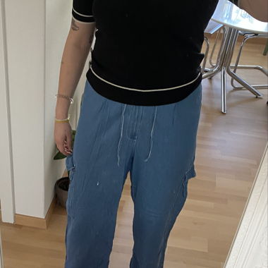 Cargo Denim Stoffhose