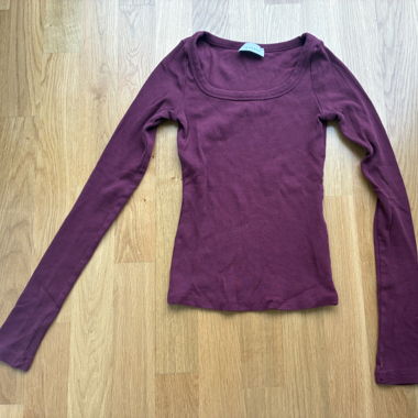 Top a Maniche Lunghe bordeaux