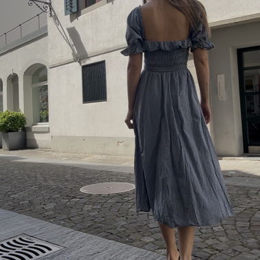 Blue Midi Dress / Summer Dress