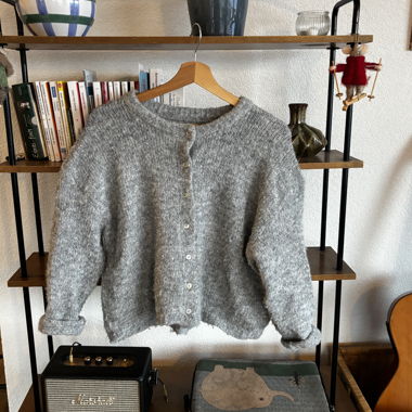 Flauschiger grauer Cardigan FB Sister XS