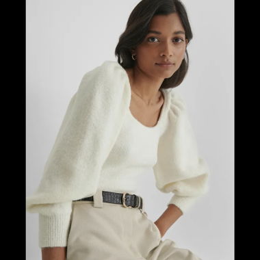 Mango Balloon Sleeve Pullover
