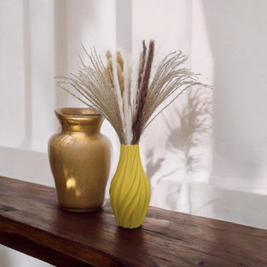 Dekorative Vase gelb