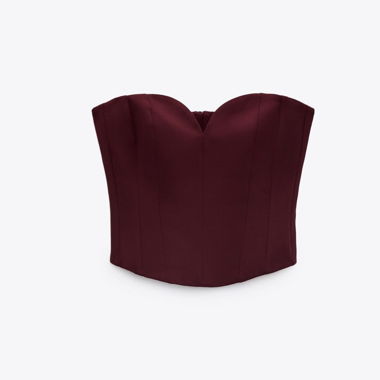 Bustier bordeaux 