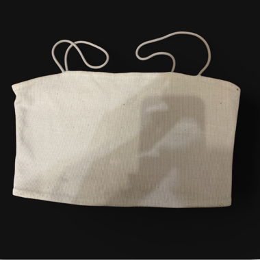 Top a fascia con spalline tubolari bianco