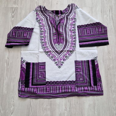 Tunique ethnique avec motif violet