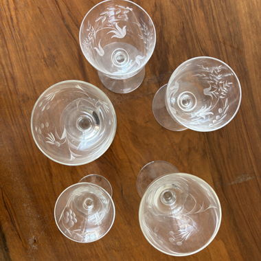 Glas-Set mit Gravur