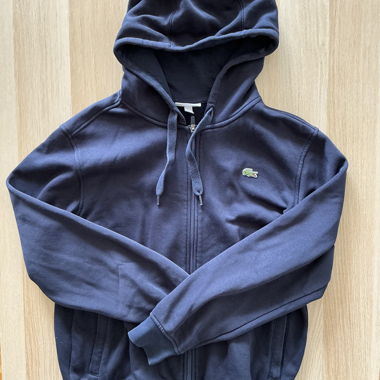 Felpa con zip Lacoste blu navy