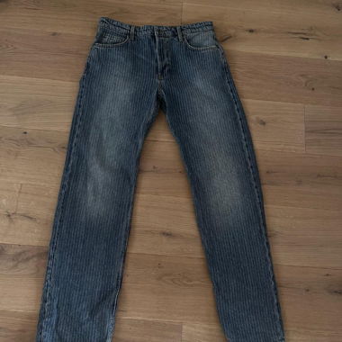 Jeans with striped pattern