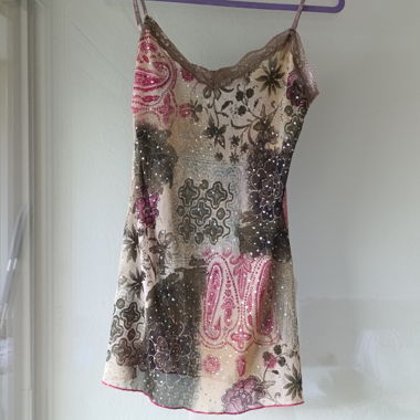Vintage Y2K Fairycore Patchwork Slip Dress