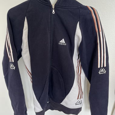 Adidas Kapuzenjacke navy-weiss