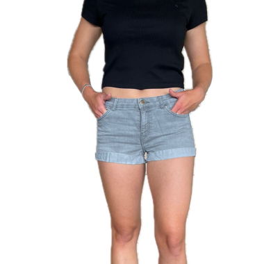 Jeans Shorts Light Grey Mid Waist