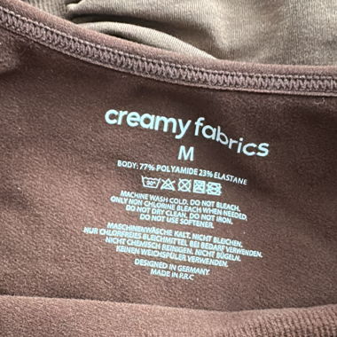 Body en matières crémeuses brun