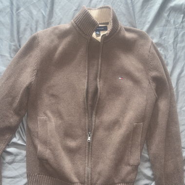 Gilet marrone con zip Tommy Hilfiger