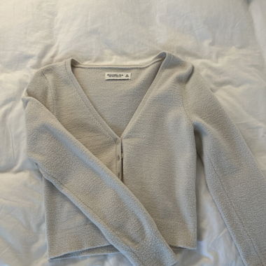 Beige Strickjacke 
