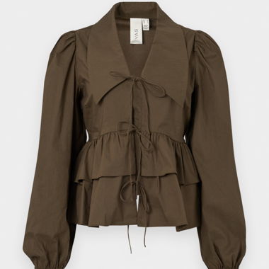 Blusa verde oliva/marrone XS
