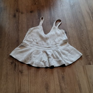 Top bianco Primark con spalline Tg. L