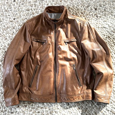 Veste en cuir Bugatti