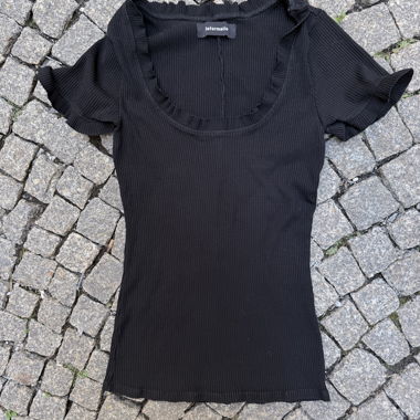 Reformation Ripp-Top schwarz
