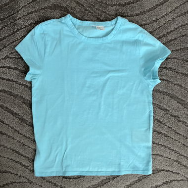 T-shirt da donna turchese H&M (cotone)