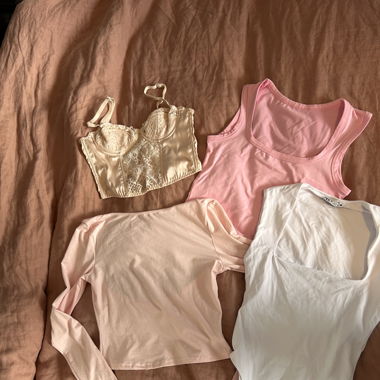 Rosa Pink Weisse Tops Bundle