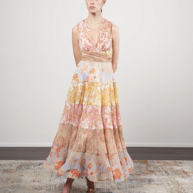Robe plissée en carte postale Authentic Zimmerman