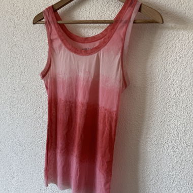 Top da donna rosa con stampa