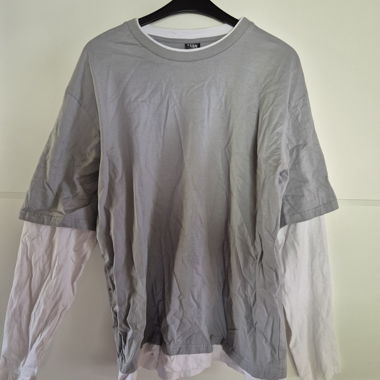 Longsleeve a strati grigio