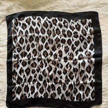 Leopard print square scarf