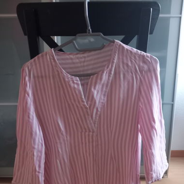 Pink, Weiss gestreifte Bluse S