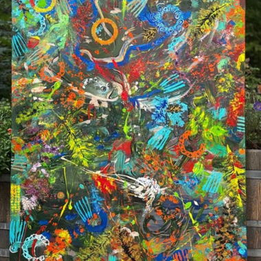 Abstraktes Acrylbild