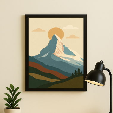 Cadre photo montagne suisse cervin A4