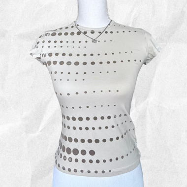 Y2K dot print fitted tee 