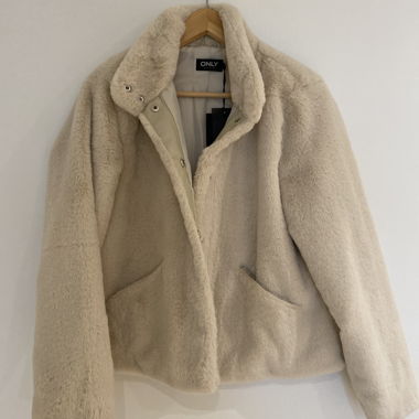 Giacca in ecopelliccia beige ONLY