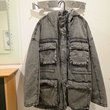 Veste en jean Bershka doublée avec capuche