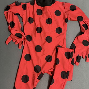 Lady Bug Kostüm Lange rote Punkt-Overall