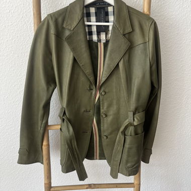Vintage Green Leather Jacket