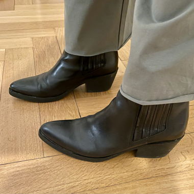 Cowboy leather boots