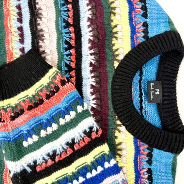Maglione in maglia multicolore_paulsmith