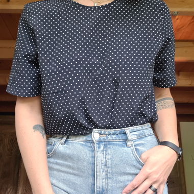 Gepunktete Bluse