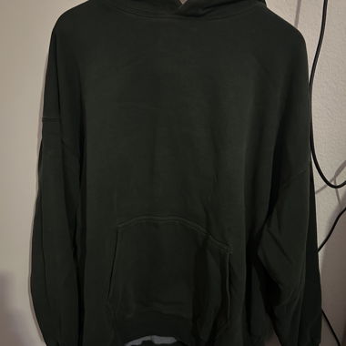 Sweat à capuche baggy vert foncé